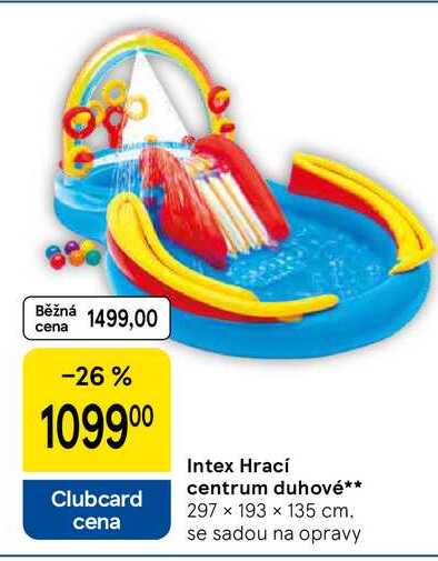 Intex Hrací centrum duhové, 297 x 193 x 135 cm 