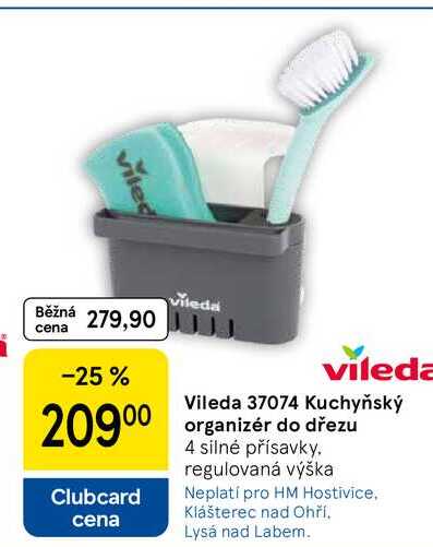 Vileda Kuchyňský organizér do dřezu 4 silné přísavky
