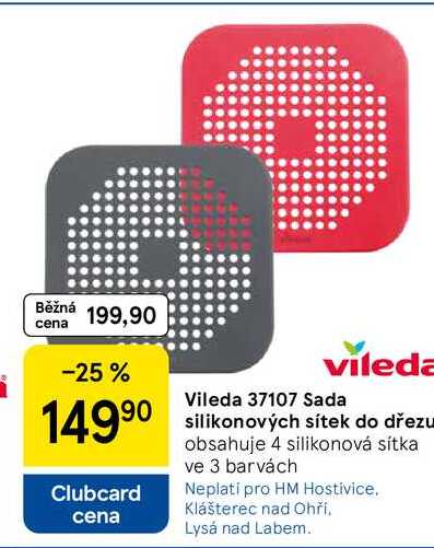 Vileda 37107 Sada silikonových sítek do dřezu 