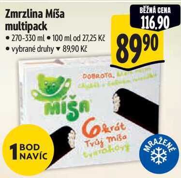 Zmrzlina Míša multipack, 270-330 ml 