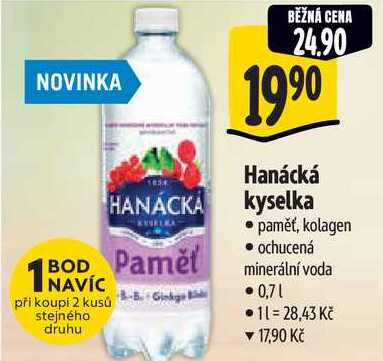 Hanácká kyselka, 0,7 l