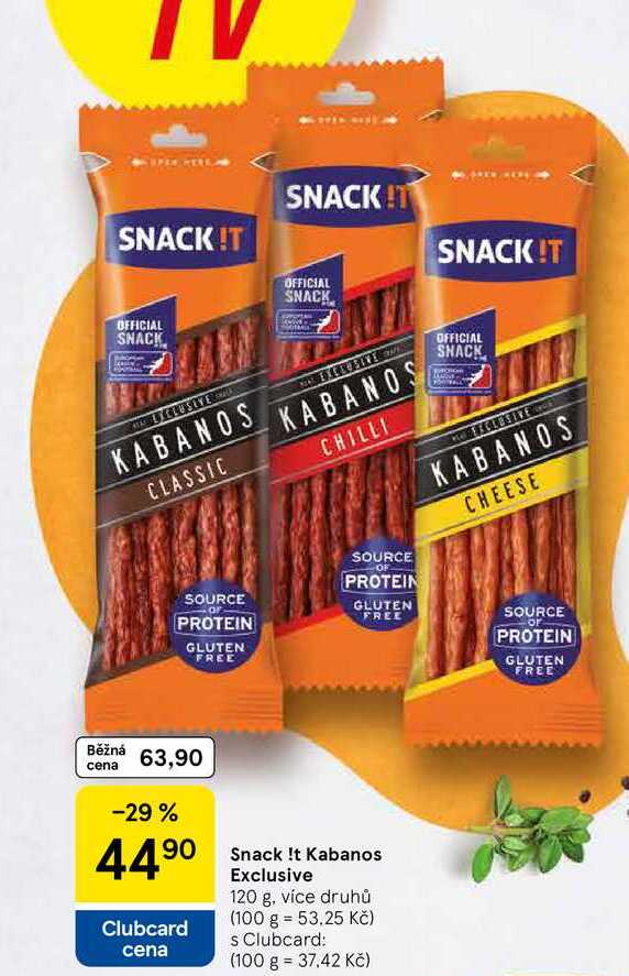 Snack It Kabanos Exclusive, 120 g, více druhů 