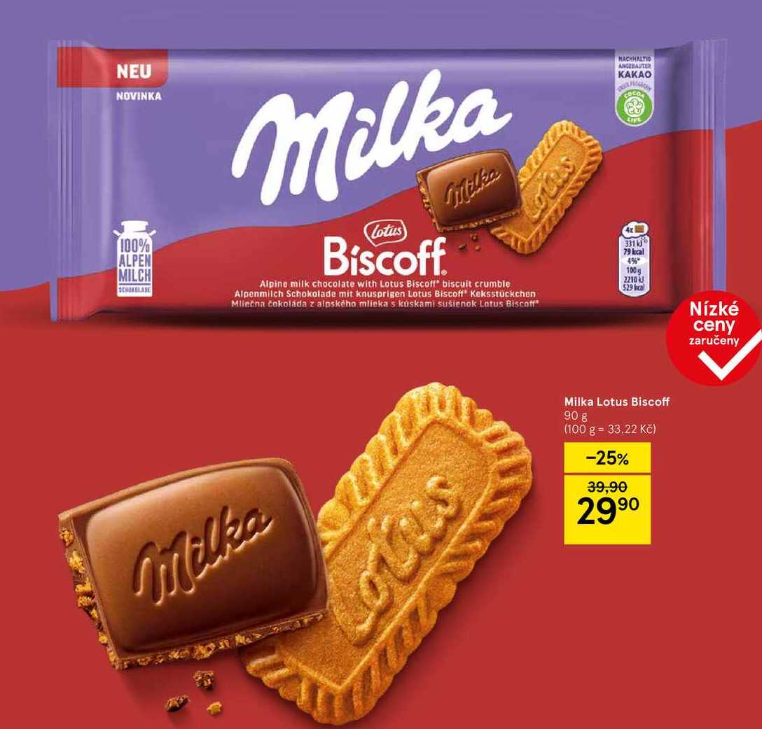 Milka Lotus Biscoff, 90 g  
