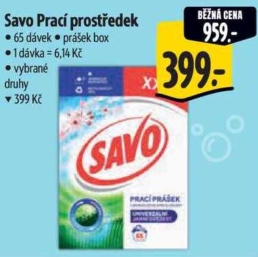 Savo Prací prostředek, 65 dávek 