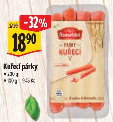 Kuřecí párky, 200 g 