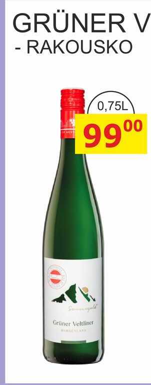 GRÜNER VELTLINER 0,75l - RAKOUSKO 