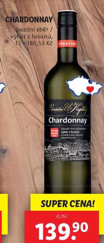 CHARDONNAY, 0,75 l