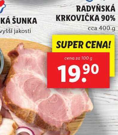 RADYŇSKÁ KRKOVIČKA 90%, cena za 100 g