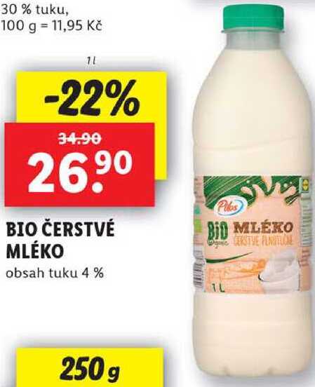 BIO ČERSTVÉ MLÉKO, 1 l
