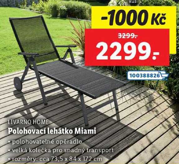 Polohovací lehátko Miami 