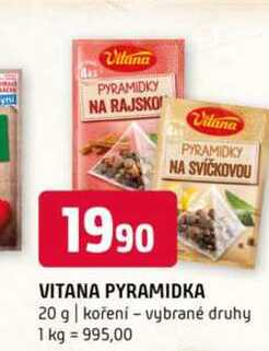Vitana pyramidka 20 g koření vybrané druhy 