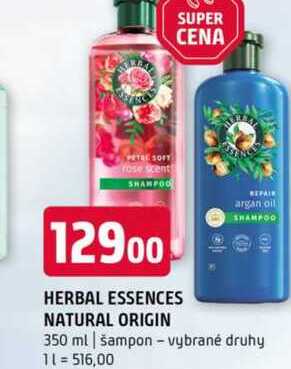 Herbal essences natural origin 350 ml šampon vybrané druhy 
