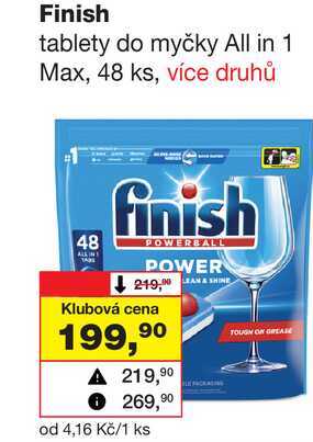 Finish tablety do myčky All in 1 Max, 48 ks