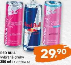 Red bull vybrané druhy 250 ml 