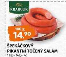 Špekáčkový pikantní točený salám 100 g