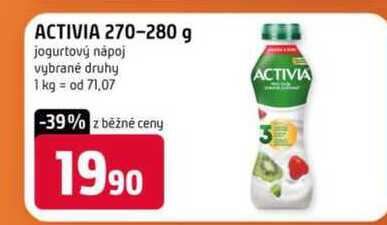 Activia jogurtový nápoj, různé příchutě 270/280g