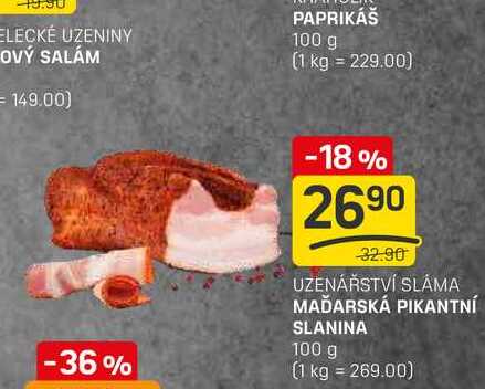 MAĎARSKÁ PIKANTNÍ SLANINA 100 g