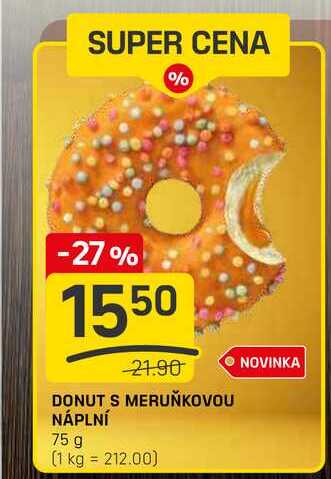 DONUT S MERUŇKOVOU NÁPLNÍ 75 g