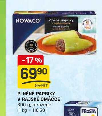 PLNĚNÉ PAPRIKY V RAJSKÉ OMÁČCE 600 g