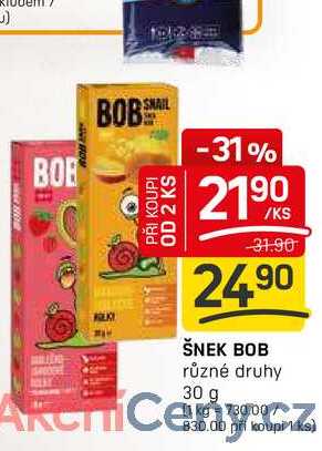 ŠNEK BOB různé druhy 30 g 