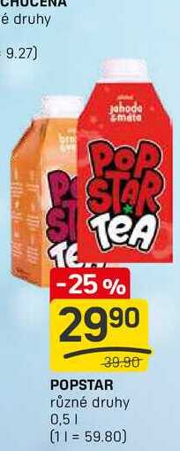 POPSTAR různé druhy 0,5l