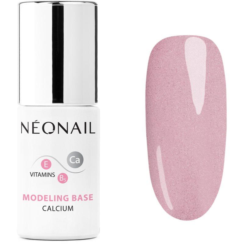 NEONAIL Modeling Base Calcium podkladový lak pro gelové nehty s vápníkem odstín Luminous Pink 7,2 ml