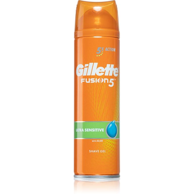 Gillette Fusion5 Ultra Sensitive gel na holení pro citlivou pleť 200 ml