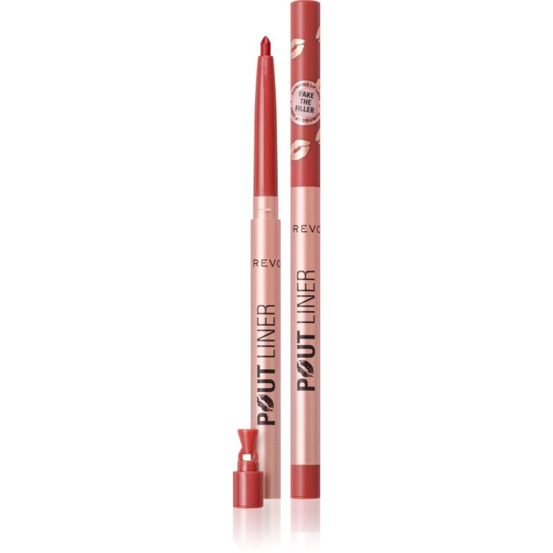 Makeup Revolution Pout Liner tužka na rty pro zvětšení objemu odstín Burnt Cherry Red 0.2 g