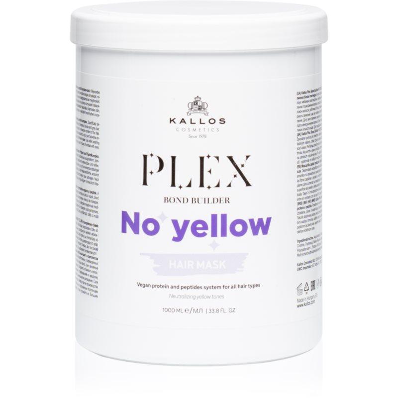 Kallos Plex No Yellow maska na vlasy neutralizující žluté tóny 1000 ml