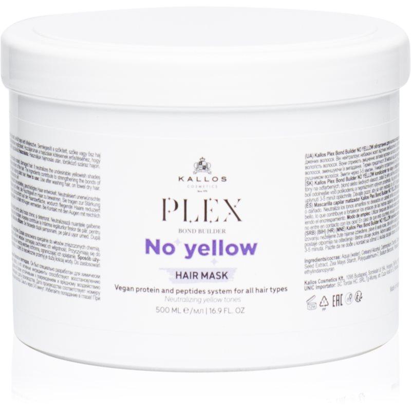 Kallos Plex No Yellow maska na vlasy neutralizující žluté tóny 500 ml