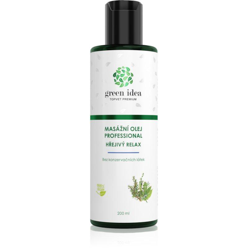 Green Idea Masážní olej hřejivý relax masážní olej 200 ml