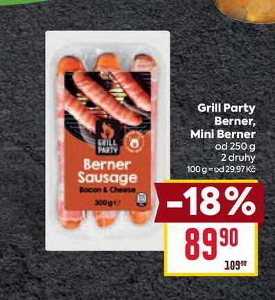 Grill Party Berner, Mini Berner od 250 g