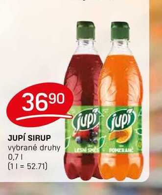 JUPÍ SIRUP vybrané druhy 0,7l