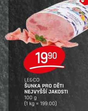 ŠUNKA PRO DĚTI NEJVYŠŠÍ JAKOSTI 100 g