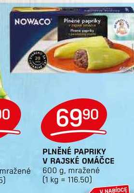 PLNĚNÉ PAPRIKY V RAJSKÉ OMÁČCE 600 g