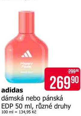 adidas dámská nebo pánská EDP 50 ml, různé druhy 
