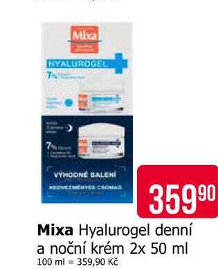 Mixa Hyalurogel denní a noční krém 2x 50 ml 