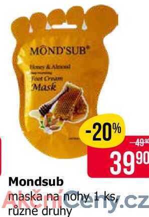 Mondsub maska na nohy 1 ks různé druhy 