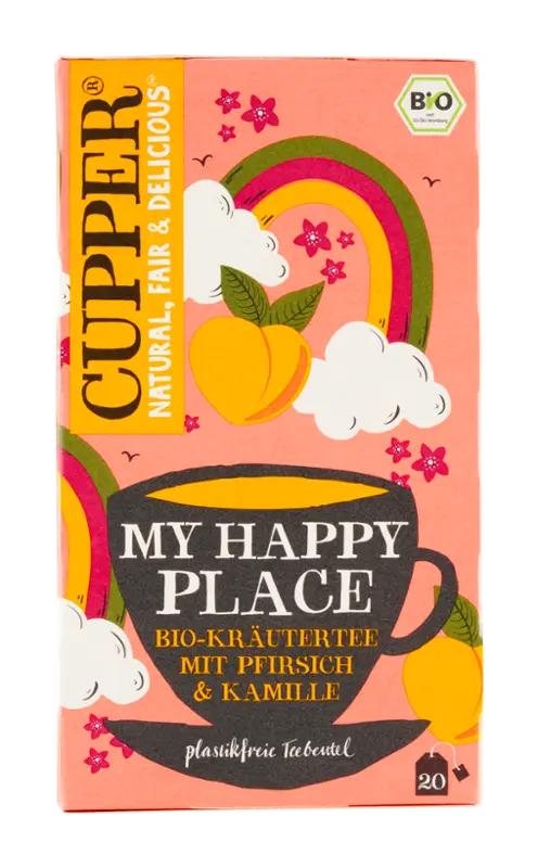 Cupper Bio bylinný čaj s broskví a heřmánkem My Happy Place, 30 g