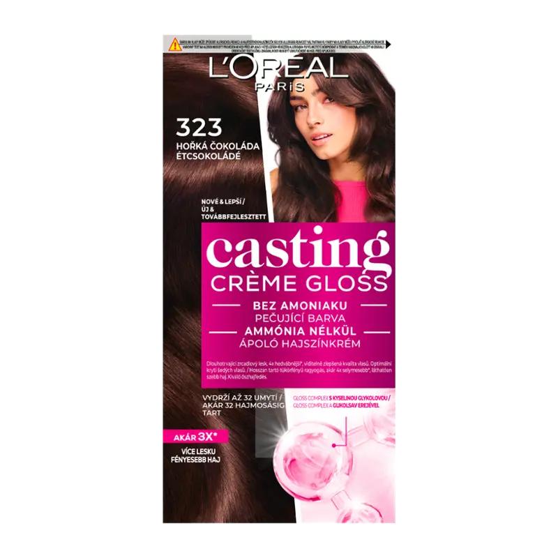 L'Oréal Barva na vlasy Casting Creme Gloss 323 hořká čokoláda, 1 ks