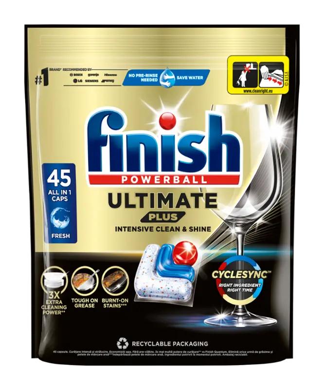 Finish Tablety do myčky nádobí Powerball Ultimate Plus All in 1, 45 ks