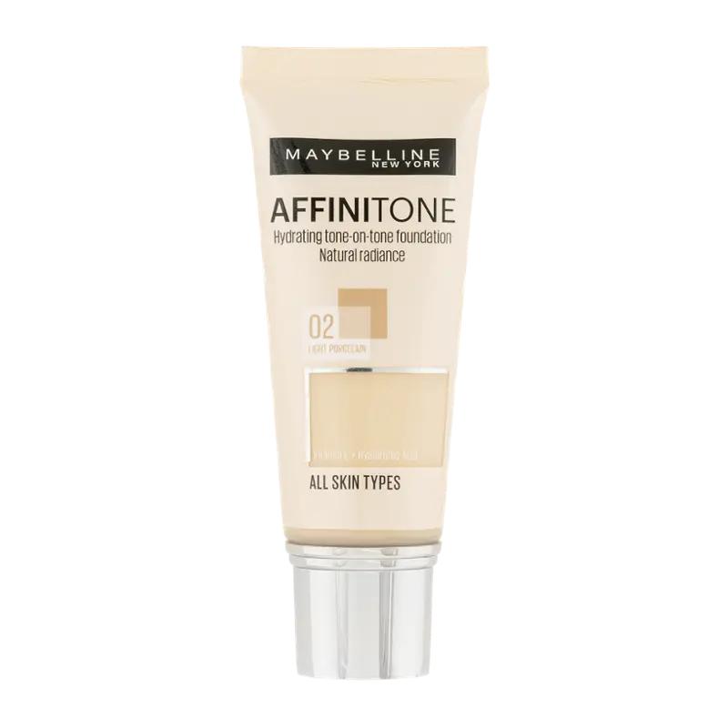 Maybelline Hydratační make-up Affinitone 02 Light Porcelain, 1 ks