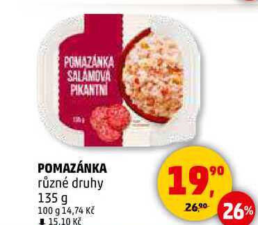 POMAZÁNKA různé druhy, 135 g 