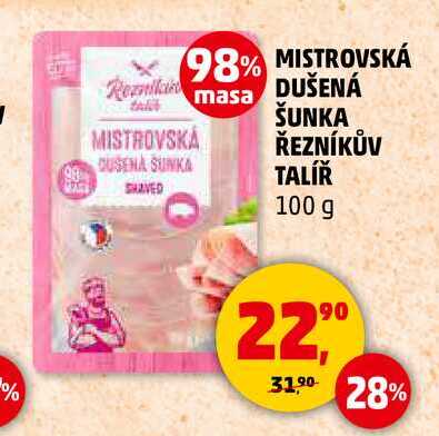 MISTROVSKÁ DUŠENÁ ŠUNKA ŘEZNÍKŮV TALÍŘ, 100 g 