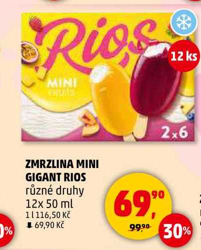 ZMRZLINA MINI GIGANT RIOS různé druhy, 12x 50 ml 