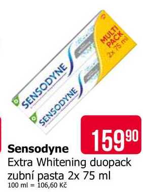 Sensodyne Whitening duopack zubní pasta 2x 75 ml