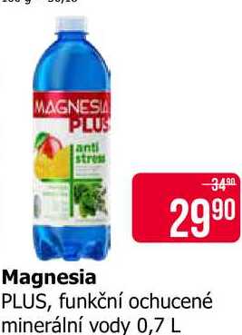 Magnesia PLUS, funkční ochucené minerální vody 0,7 L 