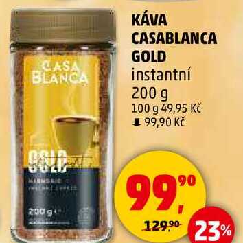 KÁVA CASABLANCA GOLD instantní, 200 g 