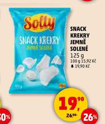 SNACK KREKRY JEMNĚ SOLENÉ, 125 g 