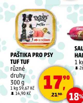 PAŠTIKA PRO PSY TUF TUF různé druhy, 300 g 
